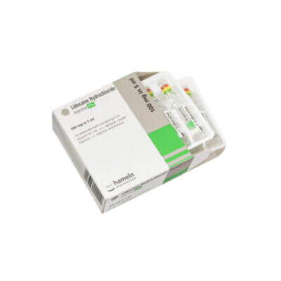 Lidocaine 100mg/5ml 2% Vials (10)